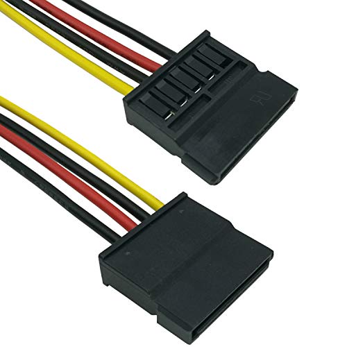 COMeap SATA Power Cable for Hikvision Video Recorder, 4 Pin to SATA Hard Drive HDD Power Adapter 13-in(33cm) (2-Pack)