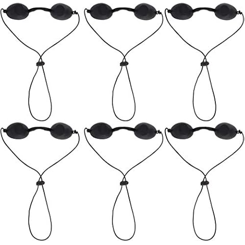 Smavles Goggles Safety Glasses 6Pcs UV Goggles IPL Goggles Laser Safety Tanning Goggles Safety Goggles Adjustable for IPL UV Infrared Rays Therapy Cover