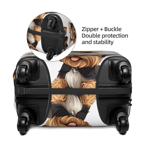Yorkshire Terrier Dog Elastic Travel Luggage Cover, Washable Spandex Suitcase Protector, Anti-Scratch Fits 18-32 Inch4