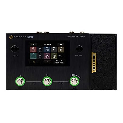 Hotone Ampero One MP-80 - Amplificador de guitarra y bajo, simulación de gabinetes infrarrojos, multiidioma, multiefectos con pedal de expresión, interfaz de audio USB OTG estéreo