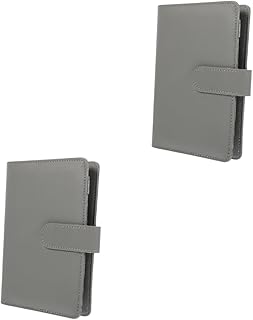 MAGICLULU 2 Peças Capa De Livro De Contabilidade Bloco De Notas De Couro Couro Scrapbook Bolso Diário Caderno Fichário Planejador Capa A6 Capa Fichário Pu Fichário Para Fichário De Couro Pu