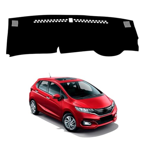 Image of Car Dashboard Cover Compatible with Honda Jazz 2014-2023 Dustproof, UV Resistant | All-Weather Protection | Custom Fit Car Accessories (Balck)