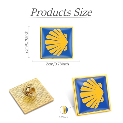 Image of 6 /12 /50 /100pcs pilgrim shell lapel pins Scallop Shell Jacobean Cross Santiago Camino Badge