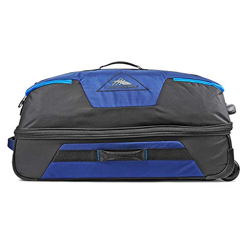 High Sierra Dells Canyon 28-Inch Wheeled Duffel Bag - Large Rolling Duffel Bag - Travel Duffel Bag with Wheels True Navy/Black/Sports Blue