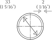 Vista 3 de Elef Barra redonda de armario negra de 48 pulgadas con soportes finales, 1 paquete