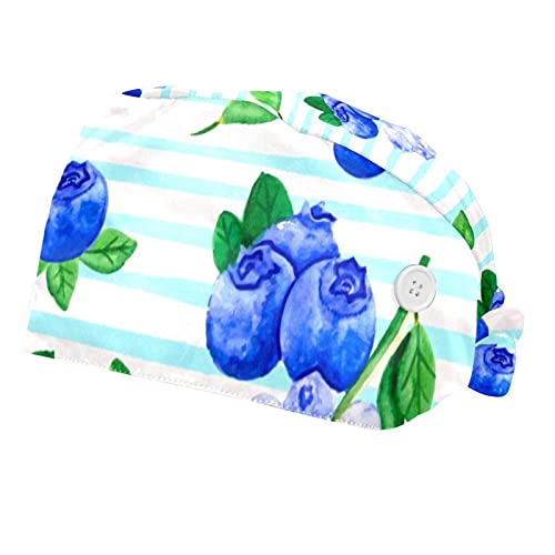 Chapeau d'allaitement réglable bleu stripe lot de 2