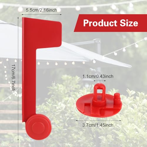 Professional Red Mailbox Flag Replacement Kit Universal Galvanized Steel Mail Box Flags with Upgrade Sinking-Fixed Design for Easy Installation on Metal, Brick, Stone, Wood Surfaces