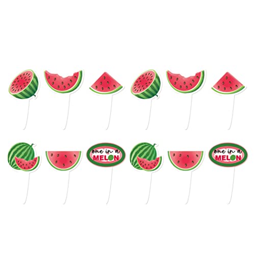 STOBOK 12Pcs Cupcake de Melanda Topper Bolo de Frutas Inserir Festas de Aniversário Bolo de Festa Pl