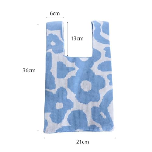 Bolso Tote tejido pequeño para mujer miniatura 2