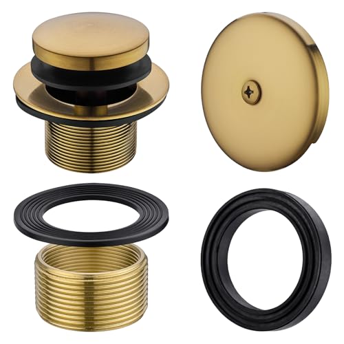 Anpean Brass Tip-Toe Tub Drain Kit Champagne Bronze Tub Drain and Overflow Kit with Single Hole