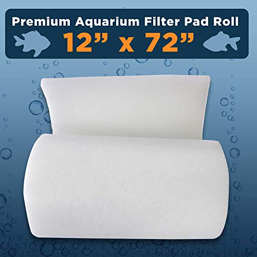 Master Pet Supply Premium Aquarium Filter Pad Roll, Cut to Fit 12″ by 72″, Micron Fiber Filtration Media for Freshwater, Saltwater Aquariums, Koi Ponds, Fish Tanks, Reefs -…