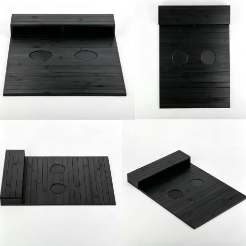 Portavasos de sofá plegable negro para tardes de cine, sofá y manta 6