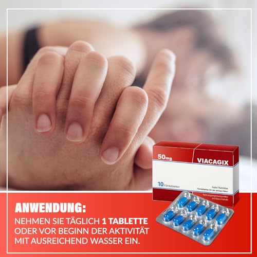 VIACAGIX – Hochdosiert für den abenteuerlustigen Mann – Extra Stark für Männer, Sofortwirkung – Ergänzung bei herausfordernden Situationen – mit Maca & Zink – 10 Stück