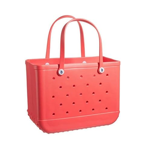 2022 Neue Mode Outdoor Hohl Silikon Große EVA Strand Bolsillos Sommer Frauen EVA Korb Frauen Outdoor Reise Handtasche Lagerung Bolsillos (Wassermelonenrot) Cover
