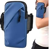 Capinha Braçadeira Suporte Porta Celular Para Braço Corrida Bike Academia Prova De Água Resistente Com Regulagem Premium (Azul)