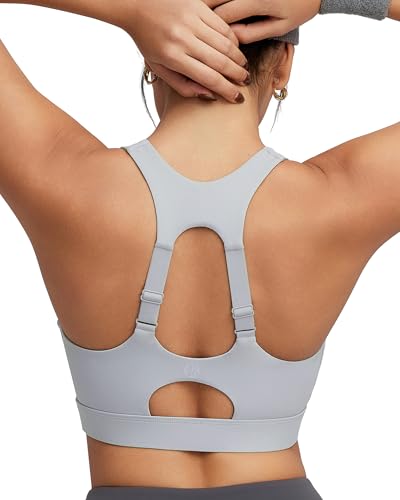 Image of RUNNING GIRL Sports Bras for Women High Support, Adjustable Straps High Impact Racerback Bra with Hook Closure Molded Cup