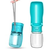 Handzee Foldable Dog Water Bottle - 12Oz Leak Proof Portable Pet Water Bottles | BPA-Free Dog Travel