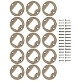 CIYODO 15 Stück Flaschenöffner Selbstgemacht Zubehör Runder Flaschenöffner Einsatz aus Robustem Material mit Schrauben für Bierflaschen und Getränkedosen Alltags und Partygebrauch