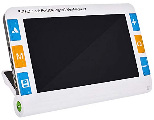 7 pouces grande Loupe vidéo numérique Loupe électronique portable aide de lecture basse vision avec zoom 2x / 32x, 26 modes couleur