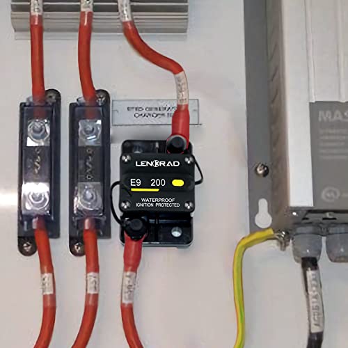 Lenkrad 200 Amp Marine Circuit Breaker With Manual Reset Switch Button For Boat Marine Rv Yacht, 12V - 48V Dc, Waterproof, Surface Mount(200 Amp Circuit Breaker) #TOP6