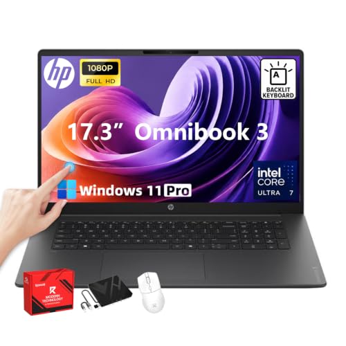 Image of HP OmniBook 3 17 inch FHD Touchscreen Laptop-Intel Ultra 7 355 16GB RAM 1TB SSD