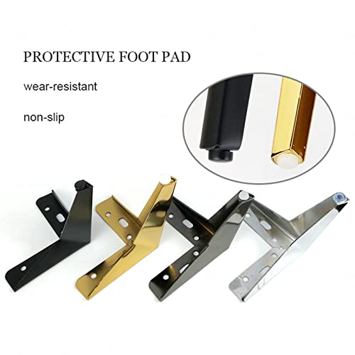 Patas de gabinete de 10 cm en hierro inclinado para renovar muebles de TV y mesitas de noche 5