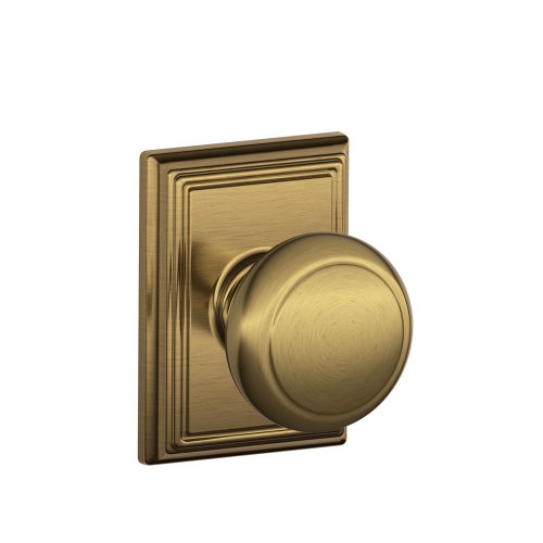 Schlage Lock Company F10AND609ADD Addison Collection Andover Passage Knob, Antique Brass