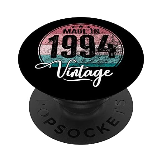 Birthday Vintage Año de nacimiento 1994 Cumpleaños bday PopSockets PopGrip Intercambiable