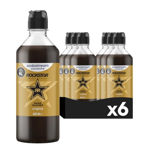 Sodastream Lot de 6 Concentrés Rockstar pour Machine à Eau Pétillante et Soda | Préparez jusqu'à 9 Litres de Boisson Energisante en Quelques Secondes, 440ml