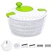 Edaygo 2 in 1 Robot da Cucina Centrifuga Insalata e Mandolina per Verdure 4 L, Colore Bianco/Verde