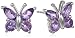 Sterling Silver Genuine or Created Gemstone Butterfly Stud Earrings