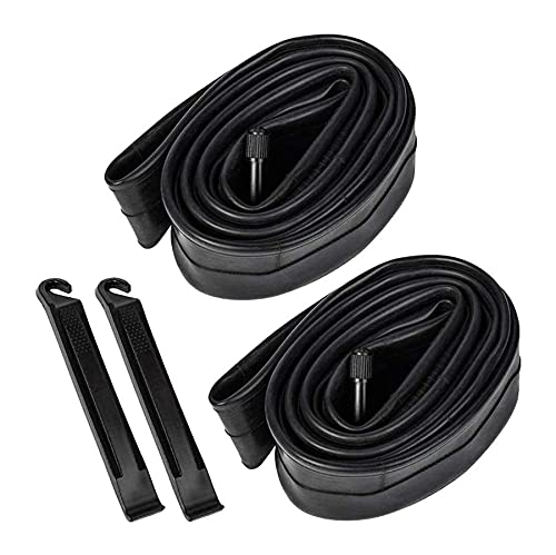 DEAVER Camera d'Aria per Bici da 2 Pezzi per Pneumatici per Mountain Bike da Strada in Gomma butilica per Bicicletta, 32 mm, 1.75/2.125, valvola Schrader Nera (16 Pollici)