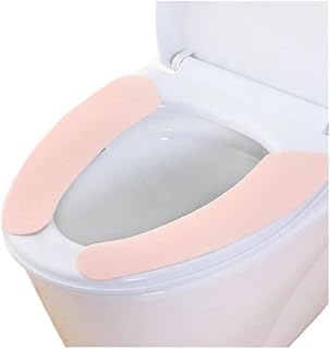 Cmis Kbei Juego de 2 fundas para asiento de inodoro de 5 colores, suaves y cómodas, lavables, fundas para asiento de inodoro, cojín universal (rosa)
