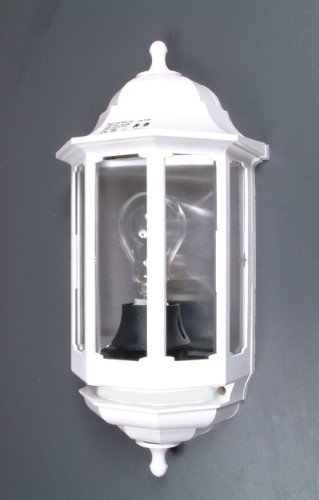 ASD 60W PIR Half Lantern - White