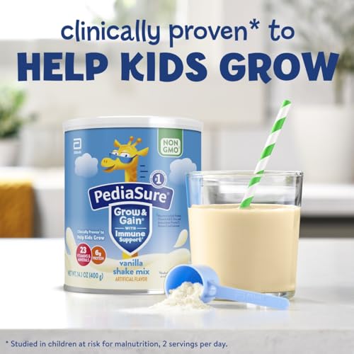 image for PediaSure Grow & Gain With Immune Support Shake Mix Powder, Kids Prote
