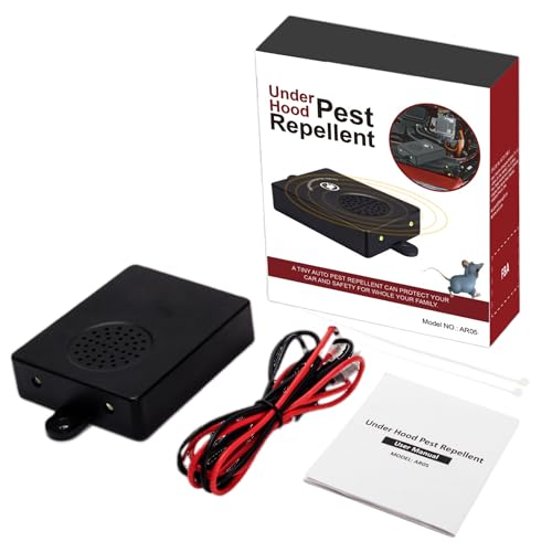 Image of MAK7 Ultrasonic Rat Repellent for car Engine | Underhood Rat Repellent for car Engine with Flashing LED Lights [VARAIBLE Frequency ] | Permanent Solution for Rats | Sleek Black| Easy Fitment|