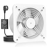 🍃 USO VERSÁTIL: Ideal para cocinas, baños, garajes, sótanos, talleres, áticos, almacenes o espacios comerciales. Este extractor industrial proporciona una ventilación potente que elimina rápidamente el calor, la humedad y los olores — perfecto para lugares donde es más importante un fuerte flujo de aire que un funcionamiento silencioso.