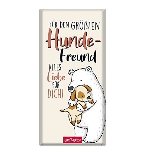 STEINBECK Hundefreund Geschenk-Schokolade 100g Tafel - Für den größten Hundefreund - Tierliebhaber Hund Freundschaft