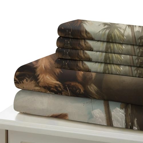 Housse de couette Yorkshire Terrier 3D Super King 260x220cm en microfibre avec 2 taies
