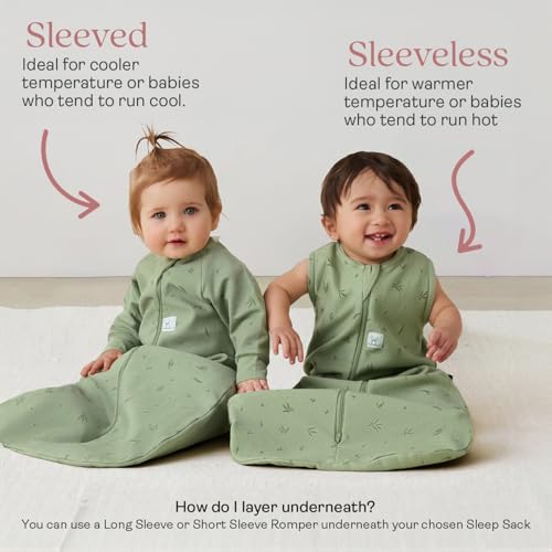 Image of ergoPouch Jersey Sleeping Bag 0.2 TOG - Arms-Out Baby Sleep Sack, Ideal Transition from Swaddling, Slim Fit Keeps Baby Secure & Comfortable, Soft Breathable Fabric (3-12 Months, Willow)