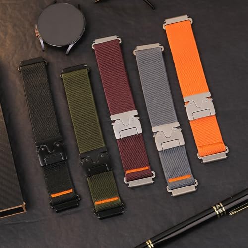 Image of YODI 22MM Parasuit Buckle Strap Band Compatible With Noise Colorfit Halo 1.43 / Realme Watch 2 / Noise Colorfit Pro 6 Max Smartwatch Only, Classic Design Nylon Straps Accessories for Men and Women
