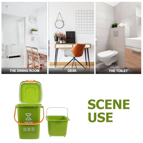 Bote de Basura ARTIBETTER 10l con Tapa y Filtro Verde miniatura 2