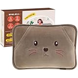 BOTISONE 湯たんぽ ゆたんぽ 充電式【2025冬新登場 大きめサイズ34x26・12H長時間保温】15分急速充電 エコ 省エネの蓄熱式 湯たんぽ ふわふわカバー 洗濯可能 防爆＆過熱防止機能 繰り返し使用可 暖房器具 防寒グッズ 冷え対策 誕生日 ギフト 人気 クリスマス 祝い プレゼントにとして PSE安全認証済 日本語説明書（ブラウン）