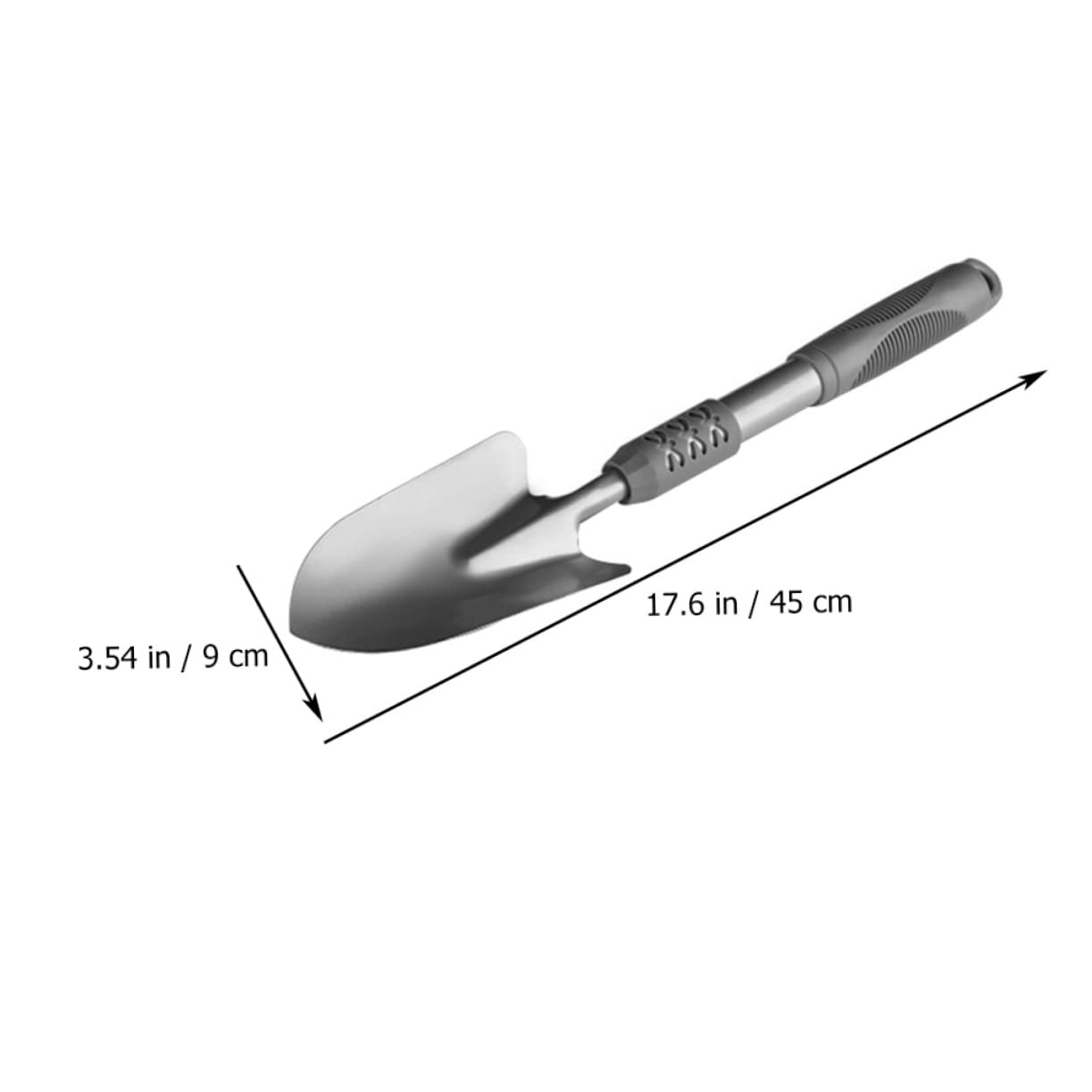Abaodam Set Outils de Jardinage pour Jardinage Interieur, Pelle de Jardin Argentée 3 Pièces en Acier et PVC, pour Plantation et Désherbage