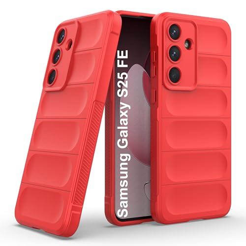 Image of Zapcase Back Case Cover for Samsung Galaxy S25 FE | Compatible for Samsung Galaxy S25 FE Back Cover | Liquid Silicon Magic Case with Camera Protection | Red