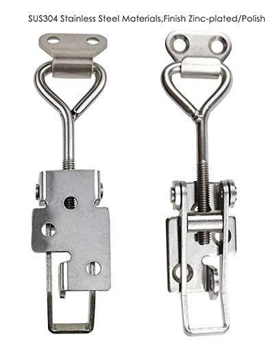 Syine Adjustable Buckle Cabinet Boxes Lever Handle Toggle Catch Latch Lock With Screws,2 Pcs thumb #1