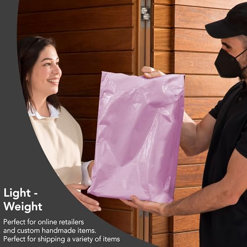 50-Mixed-Baby-Pink-Parcel-Bags-Postage-Bags-Mailing-Bags-5-Sizes-10-Each-Poly-Postal-Bags-Self-Seal-iSOUL-Small-to-Large-Mailing-Bags-Packaging-Assorted-Mailers-Posting-Shipping-Post-Bags