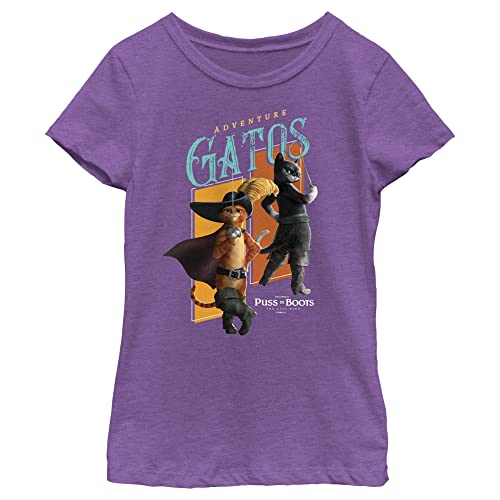 Girl's Puss in Boots: The Last Wish Adventure Gatos T-Shirt