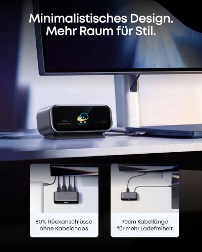 Anker Nano 10-in-1 USB-C Hub mit Smart Display & Dual Monitor Docking – Ansicht 6