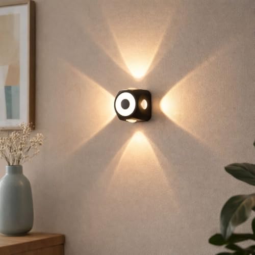 Image of blissbells Modern LED Decorative Wall Light - Premium Indoor Wall Lamp for Living Room, Bedroom & Hallway